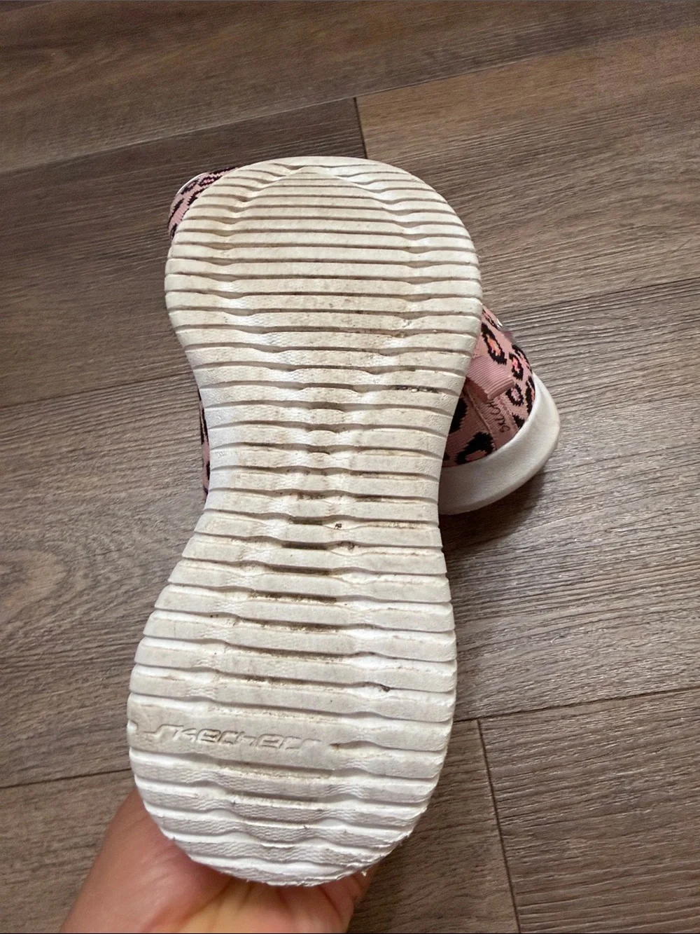 Skechers Pink Leopard Slip-On Sneakers for Kids